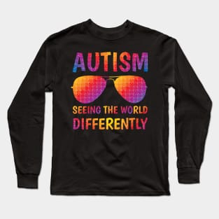 Autism seeing the world differently Long Sleeve T-Shirt